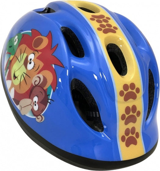 fietshelm Jungle Animals junior blauw maat 50/56 cm