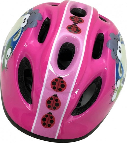 fietshelm Animals meisjes roze maat 50/56 cm