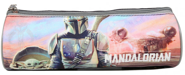 etui Mandalorian junior 22 x 8 cm polyester grijs