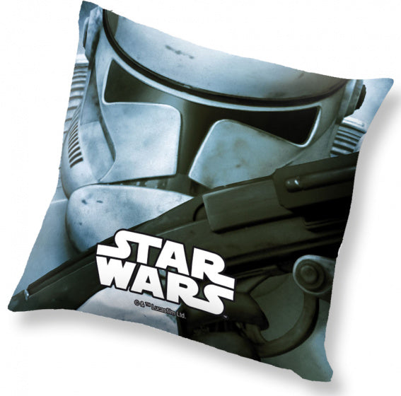 kussen Stormtrooper junior 40 x 40 cm polyester grijs