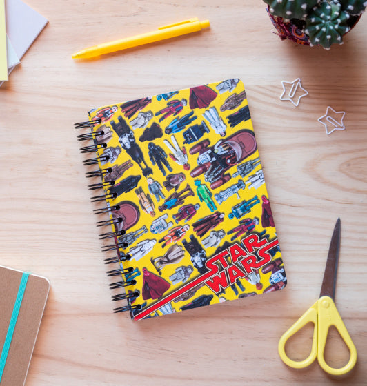 notitieboek hardcover A5 14,8 x 21 cm karton geel