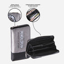 portemonnee Yoda 19 x 10 cm polyurethaan zilver