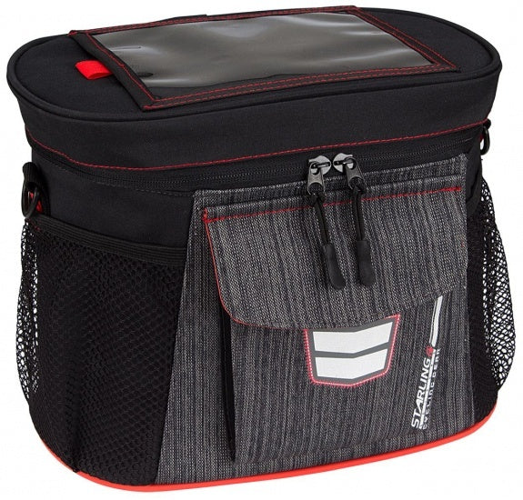 stuurtas Ovaal 10,7 liter zwart/rood