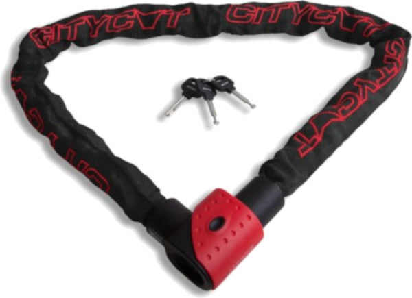 kettingslot Citycat ART-3 1200 x 9 mm zwart/rood