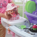 kleine bakker speelgoedkeuken 105 cm roze/paars