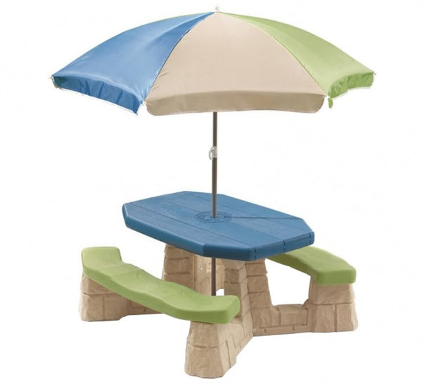 picknicktafel Playful Picnic met parasol 183 cm