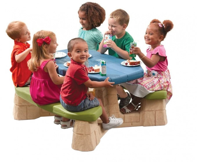 picknicktafel Playful Picnic met parasol 183 cm