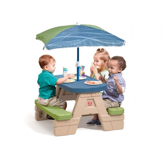 picknicktafel Playful Picnic met parasol 94 cm