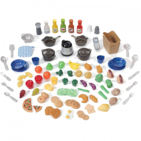 Speelgoedkeuken open keuken en grill 119 cm bruin