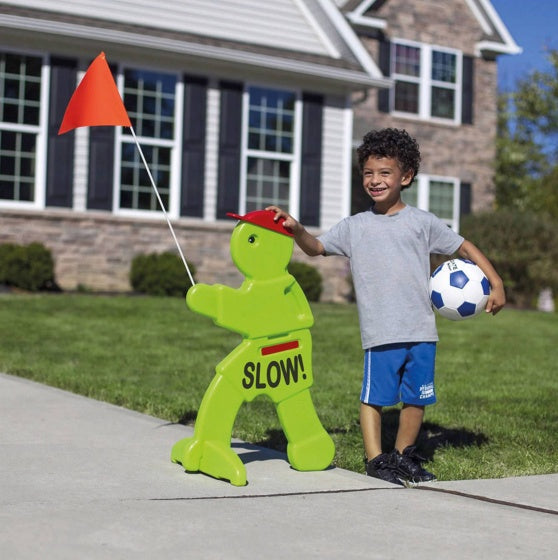 verkeerspop Victor Veilig 132 cm groen