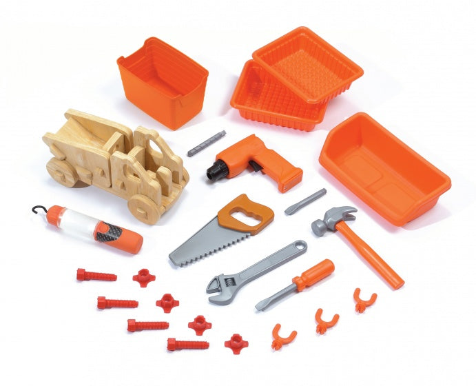 werkbank Handyman 90 cm oranje 31-delig