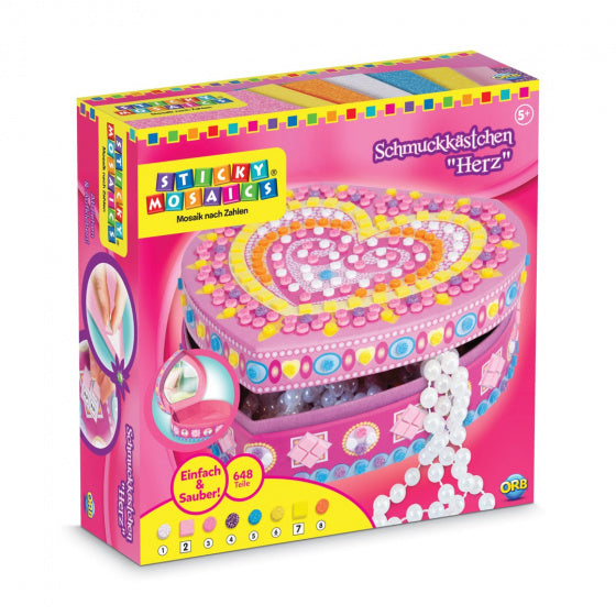 mozaïekset Hart 20 cm karton roze 641-delig