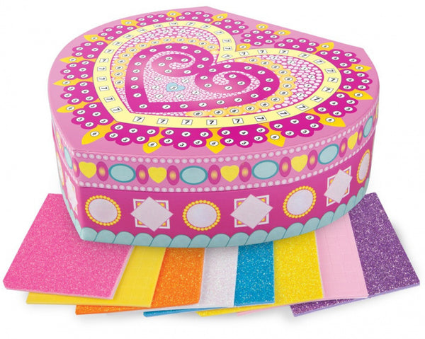 mozaïekset Hart 20 cm karton roze 641-delig