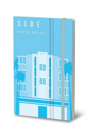 notitieboek South Beach 13 x 21 cm papier blauw