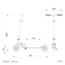 stuntstep Cruise 145-S junior 80 cm staal donkerblauw