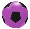 speelbal Soft junior 10 cm kunstleer roze/zwart