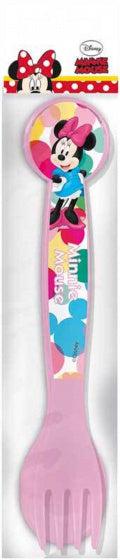 bestekset Minnie Mouse meisjes 22 cm roze 2-delig