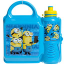 broodtrommel met drinkfles Minions blauw/geel 2-delig
