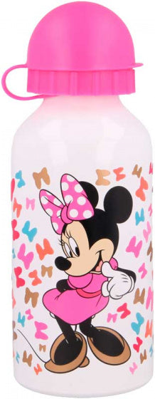 drinkfles Mickey Mouse junior 400 ml aluminium wit/roze