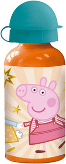 drinkfles Peppa Pig junior 400 ml aluminium oranje/blauw