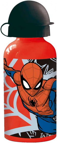 drinkfles Spider-Man junior 400 ml aluminium rood/blauw