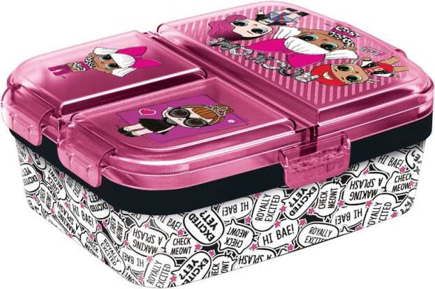 lunchbox 18,5 x 15 x 6,5 cm polypropyleen roze