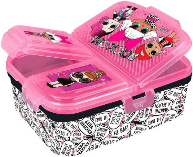 lunchbox 18,5 x 15 x 6,5 cm polypropyleen roze