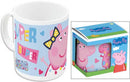 mok Peppa Pig meisjes 325 ml keramiek wit/lichtblauw