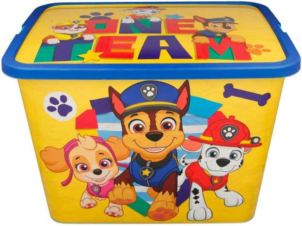 opbergbox Paw Patrol 23 liter geel/blauw