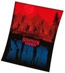 fleecedeken 160 x 130 cm polyester rood/blauw