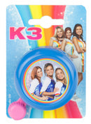 fietsbel K3 meisjes staal 55 mm lichtblauw