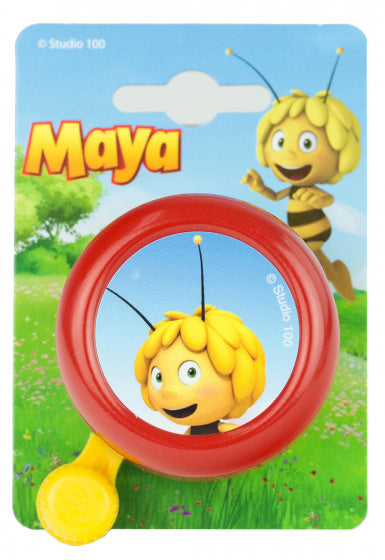 fietsbel Maya de Bij junior staal 55 mm rood