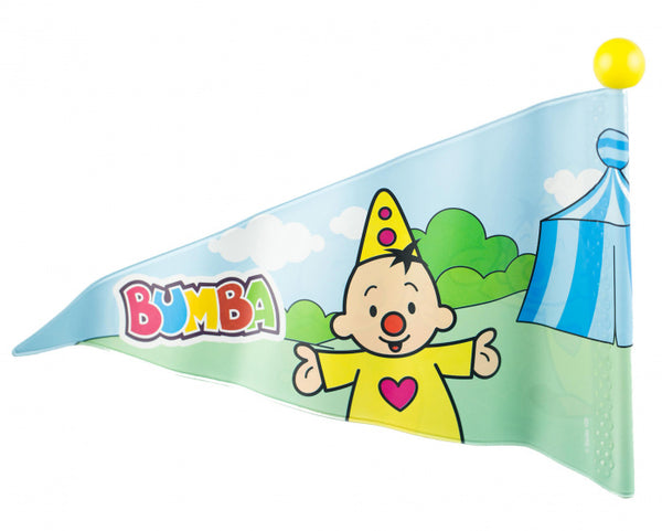 fietsvlag Bumba junior 150 cm vinyl wit/geel