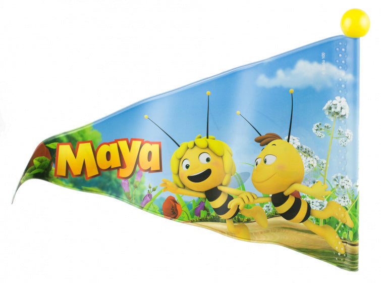 fietsvlag Maya de Bij junior 150 cm vinyl zwart/geel