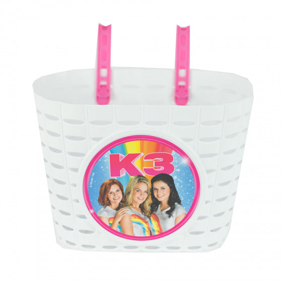 kinderfietsmand K3 junior 20 cm wit
