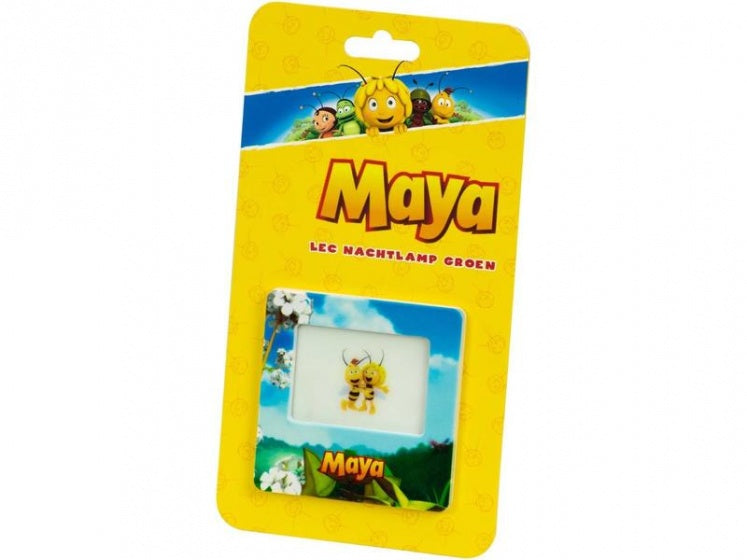 nachtlamp Maya de Bij junior 7 cm blauw/groen