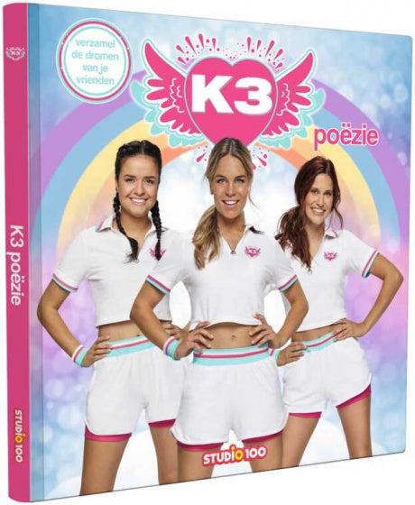 poëzieboek K3 meisjes 20 x 18 cm roze/paars/wit