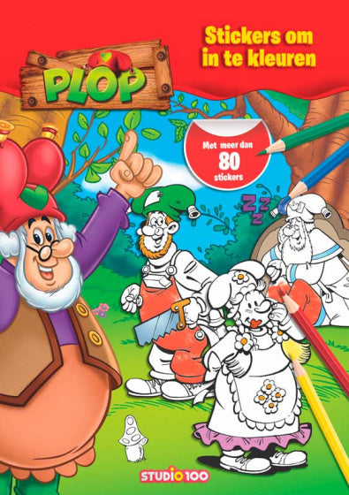 stickerboek Plop junior papier rood/groen 80 stickers