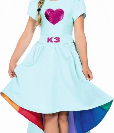 verkleedjurk K3 Love Cruise blauw maat 152