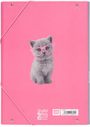 elasto-/foldermap Cats A4 34 x 24 cm karton lila/roze