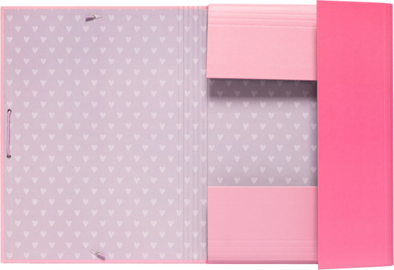 elasto-/foldermap Rabbits A4 34 x 24 cm karton roze