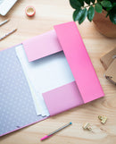 elasto-/foldermap Rabbits A4 34 x 24 cm karton roze