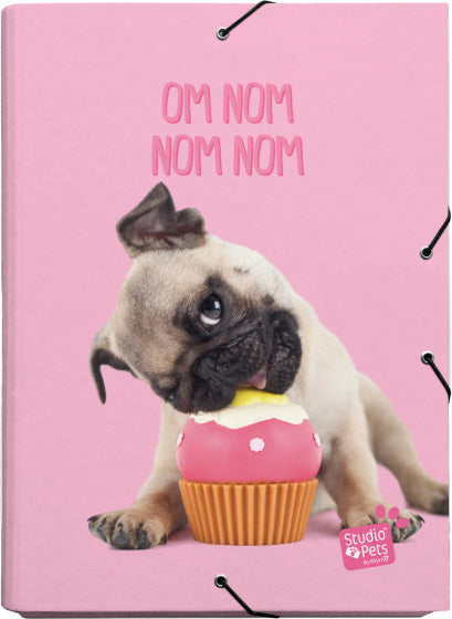 elastomap Puppies meisjes A4 34 x 24 cm karton roze