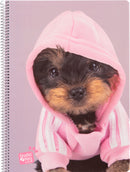 schrijfblok meisjes A4 ringband geruit paars