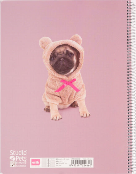 schrijfblok geruit meisjes 5 mm A4 papier roze