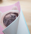 schrijfblok geruit meisjes 5 mm A4 papier roze