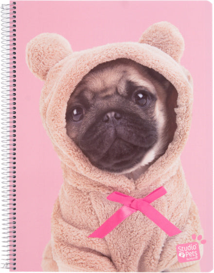 schrijfblok geruit meisjes 5 mm A4 papier roze