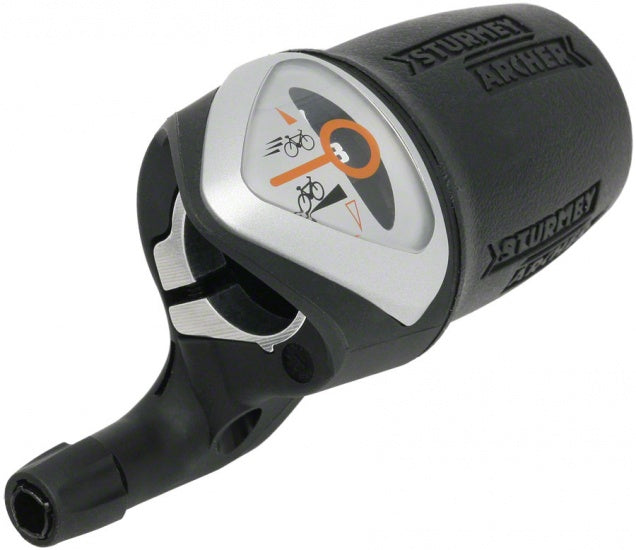 Draaiversteller 8 speed Sturmey Archer HSJ-955 Twistgrip - Zwart/Zilver