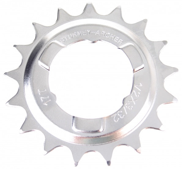 Tandwiel Sturmey Archer 17T - 3/32 doorgezet - verchroomd