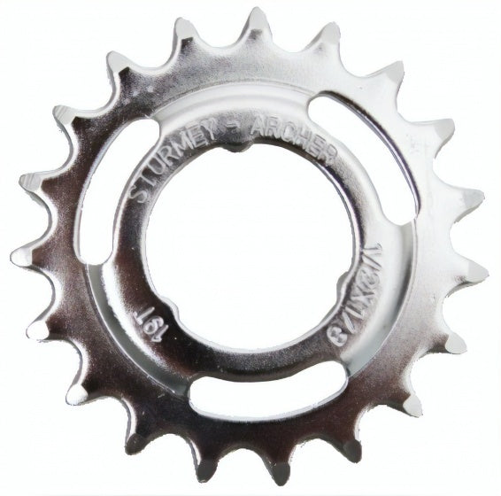 Tandwiel Sturmey Archer 19T - 1/8" doorgezet - chroom